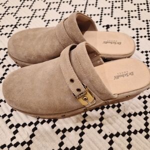 Dr. Scholl's Tan Suede Clogs